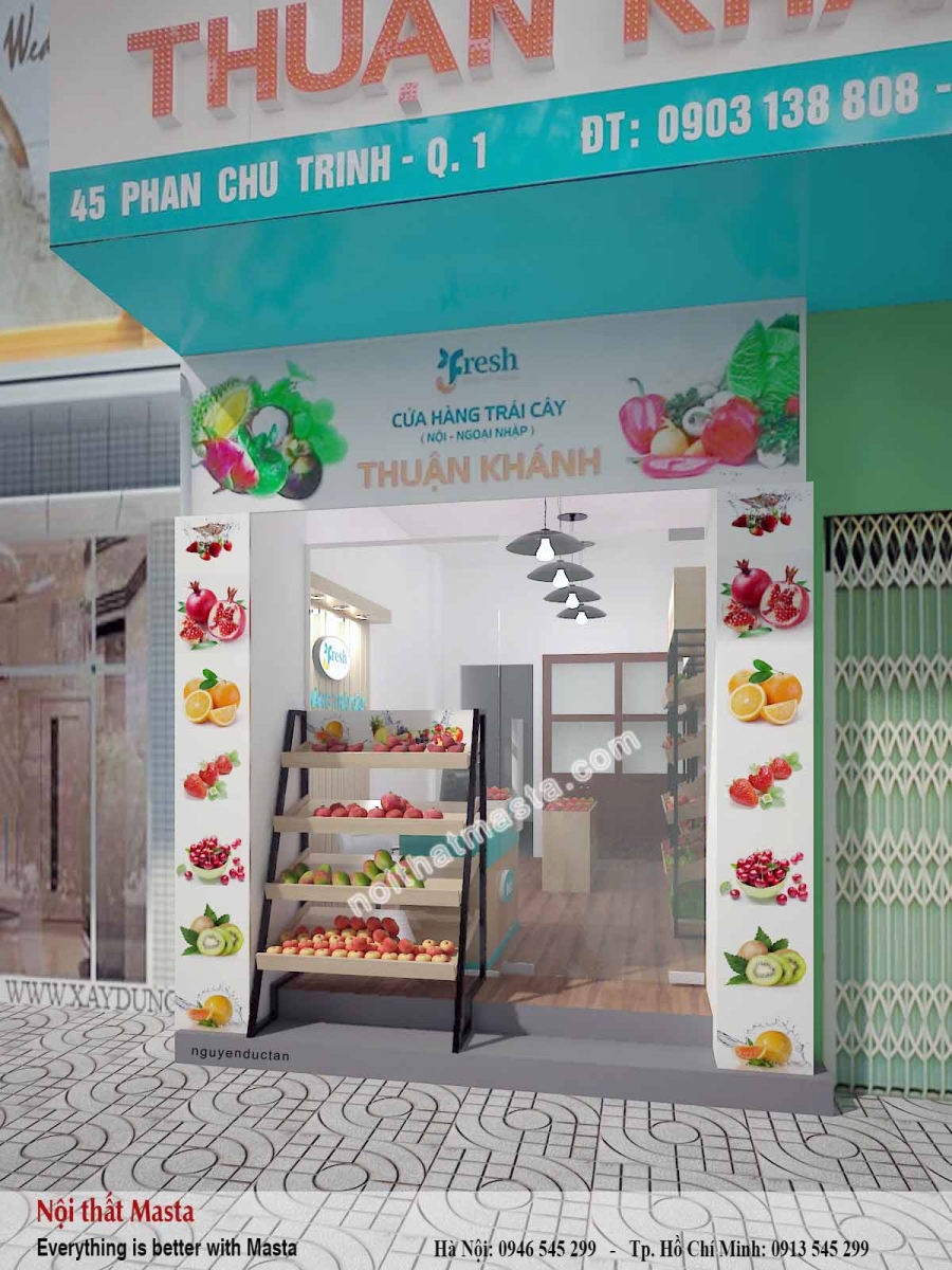 thiet ke shop trai cay